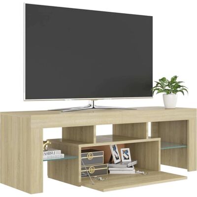 vidaXL Sonoma Eiche TV-Schrank mit LED-Lichtern - Wohnzimmermöbel vidaXL Sonoma Eiche TV-Schrank mit LED-Lichtern - Wohnzimmermöbel