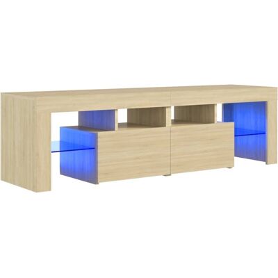 vidaXL Sonoma Eiche LED-TV-Schrank - Wohnzimmermöbel vidaXL Sonoma Eiche LED-TV-Schrank - Wohnzimmermöbel