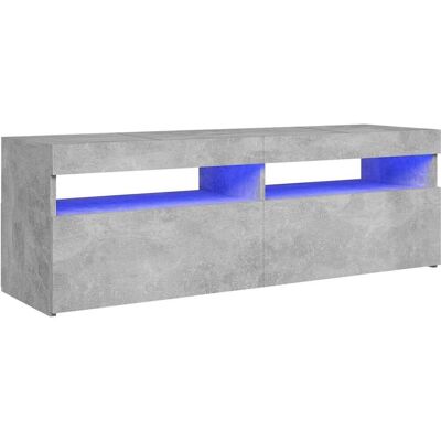 vidaXL 804377 Meuble TV - Lumières LED Gris - Meuble TV - Publicité vidaXL 804377 Meuble TV - Lumières LED Gris - Meuble TV - Publicité