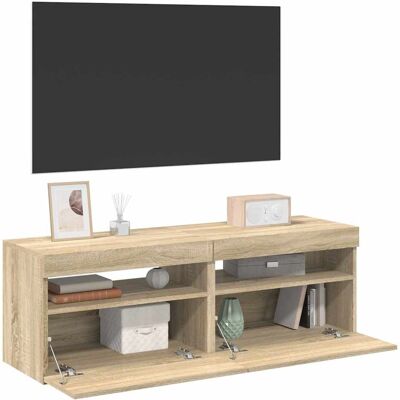 vidaXL TV-Schrank mit LED-Lichtern Sonoma Eiche - Modernes Design vidaXL TV-Schrank mit LED-Lichtern Sonoma Eiche - Modernes Design