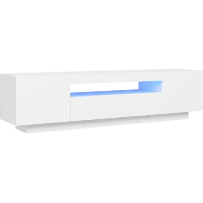 vidaXL Weiß LED-TV-Schrank 160x35x40 cm - Modernes TV-Möbel vidaXL Weiß LED-TV-Schrank 160x35x40 cm - Modernes TV-Möbel