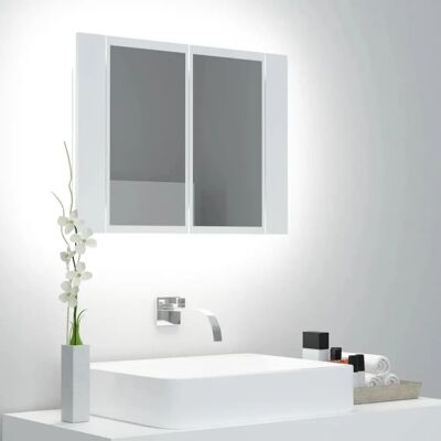 vidaXL Weißes LED-Badezimmerspiegel-Schrank - 60x12x45 cm Badezimmermöbel vidaXL Weißes LED-Badezimmerspiegel-Schrank - 60x12x45 cm Badezimmermöbel