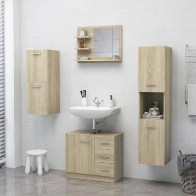 vidaXL Sonoma Eiche 60x10,5x45 cm Badezimmer Spiegel - Badezimmer Spiegel vidaXL Sonoma Eiche 60x10,5x45 cm Badezimmer Spiegel - Badezimmer Spiegel