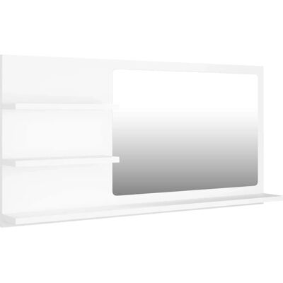 Specchio da bagno bianco vidaXL con mensole - Specchio da bagno Specchio da bagno bianco vidaXL con mensole - Specchio da bagno