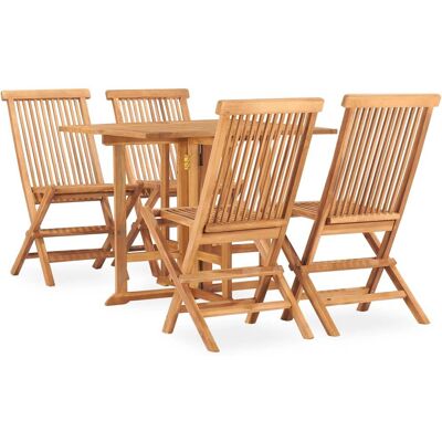 vidaXL outdoor furniture set - klappbarer Teak-Garten-Esstisch und Stühle vidaXL outdoor furniture set - klappbarer Teak-Garten-Esstisch und Stühle