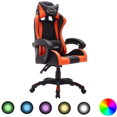 VidaXL 288002 Chaise de bureau/ordinateur - Réglable en hauteur, Pivotante, Lumières LED VidaXL 288002 Chaise de bureau/ordinateur - Réglable en hauteur, Pivotante, Lumières LED