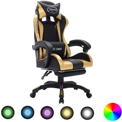 vidaXL Büro-/Computerstuhl - Verstellbarer RGB LED Gaming-Sitz vidaXL Büro-/Computerstuhl - Verstellbarer RGB LED Gaming-Sitz