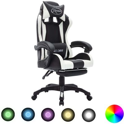VidaXL Büro-Gaming-Stuhl - RGB LED, verstellbar, Kunstleder VidaXL Büro-Gaming-Stuhl - RGB LED, verstellbar, Kunstleder