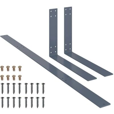 vidaXL Rückenlehne für Palettensofa Hellgrau 110 cm Eisen - Gartenmöbel vidaXL Rückenlehne für Palettensofa Hellgrau 110 cm Eisen - Gartenmöbel