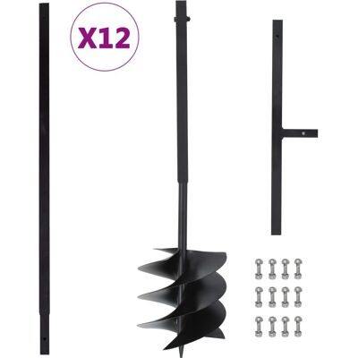 VidaXL Wiertło do ziemi z uchwytem 250 mm - Narzędzie stalowe VidaXL Wiertło do ziemi z uchwytem 250 mm - Narzędzie stalowe