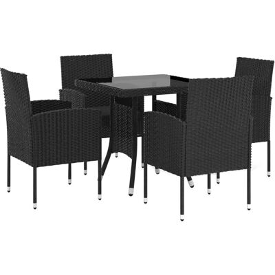 VidaXL Outdoor Möbelset - Schwarz - Gartenmöbelset VidaXL Outdoor Möbelset - Schwarz - Gartenmöbelset