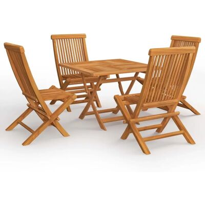 vidaXL Gartenset aus Teakholz - 5 Teile, Gartenmöbel vidaXL Gartenset aus Teakholz - 5 Teile, Gartenmöbel