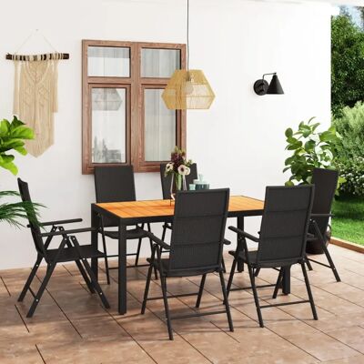 Vidaxl Garten Ess-Set 7 Teile - Wetterbeständig & Tragbar Vidaxl Garten Ess-Set 7 Teile - Wetterbeständig & Tragbar
