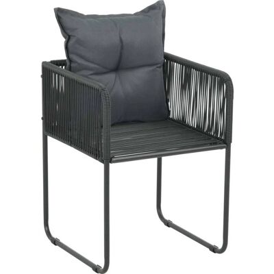 vidaXL Garten Esstisch-Set - Schwarz und Braun - 9 teilig vidaXL Garten Esstisch-Set - Schwarz und Braun - 9 teilig