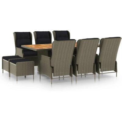 vidaXL Gartentisch-Set - Braun Poly Rattan vidaXL Gartentisch-Set - Braun Poly Rattan