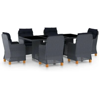 VidaXL Gartenmöbelset - Wetterfester Rattan - 7 Teile VidaXL Gartenmöbelset - Wetterfester Rattan - 7 Teile