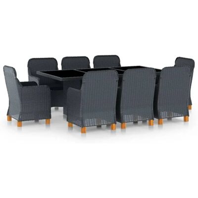 Maisonchic Modelo 734784 Juego de Comedor Jardín - 9 piezas con cojines Maisonchic Modelo 734784 Juego de Comedor Jardín - 9 piezas con cojines