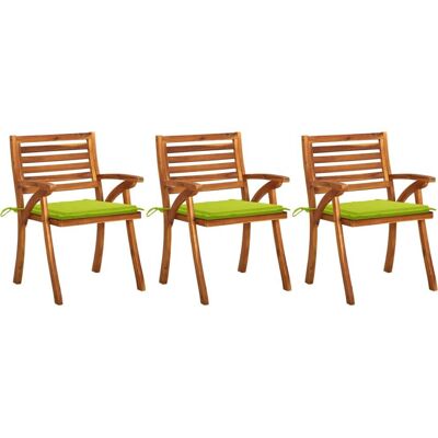 vidaXL 3060814 Gartensessel - Set aus 3 Stühlen mit Kissen vidaXL 3060814 Gartensessel - Set aus 3 Stühlen mit Kissen