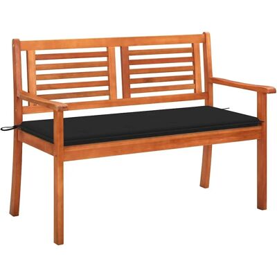 vidaXL 2-Sitzer-Gartenbank Mit Auflage Schwarz Holz vidaXL 2-Sitzer-Gartenbank Mit Auflage Schwarz Holz
