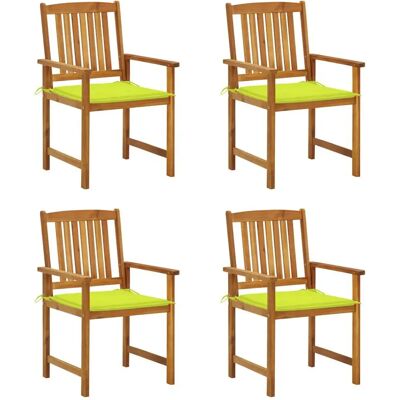 vidaXL Outdoorstuhl - Rustikales Gartenset mit Kissen vidaXL Outdoorstuhl - Rustikales Gartenset mit Kissen