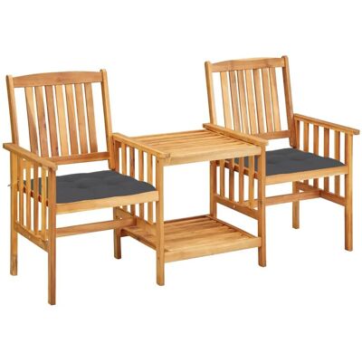 vidaXL Gartenmöbelset - Rustikales Holz-Bistro-Set vidaXL Gartenmöbelset - Rustikales Holz-Bistro-Set