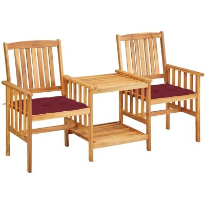 vidaXL Outdoor Möbelset - Rustikales Holz-Bistro-Set mit Tisch und Stühlen vidaXL Outdoor Möbelset - Rustikales Holz-Bistro-Set mit Tisch und Stühlen