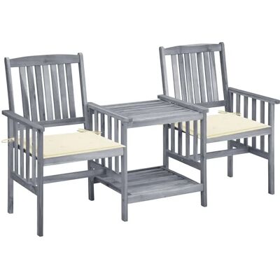 vidaXL Gartenstühle mit Tisch - Rustikales Akazienholz-Set vidaXL Gartenstühle mit Tisch - Rustikales Akazienholz-Set