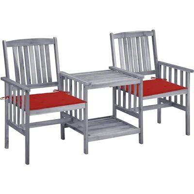 vidaXL Gartenstühle mit Tisch - Rustikales Holzset vidaXL Gartenstühle mit Tisch - Rustikales Holzset