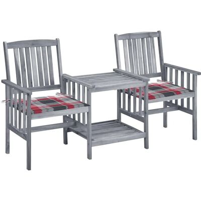vidaXL Gartensessel mit Tisch und Kissen - Gartenmöbel Set vidaXL Gartensessel mit Tisch und Kissen - Gartenmöbel Set