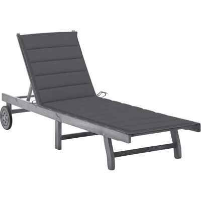 vidaXL Outdoor Stuhl - Verstellbare Gartenliege mit Polster vidaXL Outdoor Stuhl - Verstellbare Gartenliege mit Polster