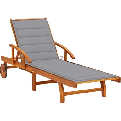 VidaXL Outdoor Chair mit Polstersitz - Akazienholz Grau VidaXL Outdoor Chair mit Polstersitz - Akazienholz Grau