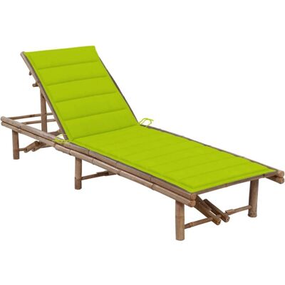 vidaXL 3061643 Garten-Liegestuhl - Verstellbar Bambus Grün vidaXL 3061643 Garten-Liegestuhl - Verstellbar Bambus Grün