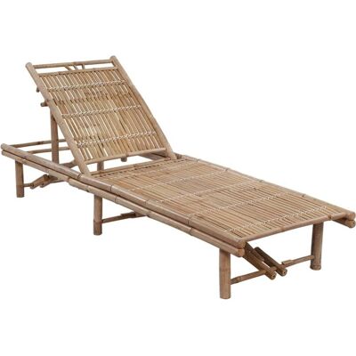 Maisonchic Have-lænestol med pude bambus vidaXL - Garden Lounge Chair Maisonchic Have-lænestol med pude bambus vidaXL - Garden Lounge Chair