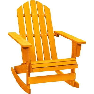 vidaXL Gartenstuhl aus massivem Fichtenholz Orange - Adirondack Schaukelstuhl vidaXL Gartenstuhl aus massivem Fichtenholz Orange - Adirondack Schaukelstuhl