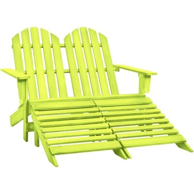 vidaXL 2-Sitzer Gartentisch mit Fußstützen - Gartenmöbel vidaXL 2-Sitzer Gartentisch mit Fußstützen - Gartenmöbel