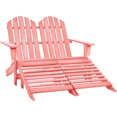 vidaXL 2-Sitzer Adirondack Gartenbank mit Fußstütze vidaXL 2-Sitzer Adirondack Gartenbank mit Fußstütze