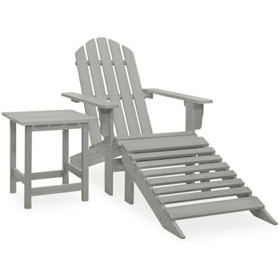 vidaXL Outdoor Furniture Set - Adirondack Chair, Ottoman, Table vidaXL Outdoor Furniture Set - Adirondack Chair, Ottoman, Table