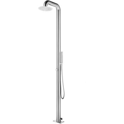 vidaXL Chuveiro de Jardim em Aço Inoxidável 225 cm - Torre de Banho Exterior vidaXL Chuveiro de Jardim em Aço Inoxidável 225 cm - Torre de Banho Exterior