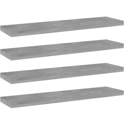 vidaXL Bogreoler 4 stk Beton Grå 40x10x1,5 cm Spånplade - Bookshelf Boards vidaXL Bogreoler 4 stk Beton Grå 40x10x1,5 cm Spånplade - Bookshelf Boards