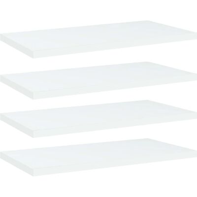 vidaXL White 4x Bookshelf Boards - Bookshelf Boards vidaXL White 4x Bookshelf Boards - Bookshelf Boards
