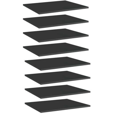 vidaXL Bücherregalbretter 8 Stück Hochglanz Schwarz 60x50x1,5 cm Spanplatte vidaXL Bücherregalbretter 8 Stück Hochglanz Schwarz 60x50x1,5 cm Spanplatte
