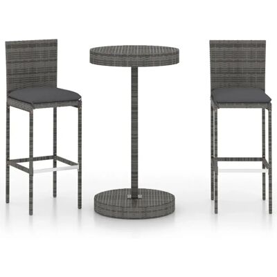 vidaXL 3064765 Gartenmöbel-Set - 5-teiliges Bar-Set grau vidaXL 3064765 Gartenmöbel-Set - 5-teiliges Bar-Set grau