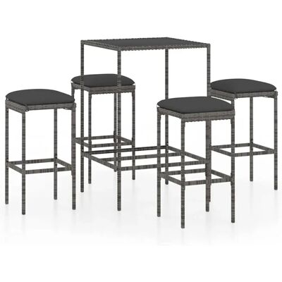 vidaXL Gartenbar-Set mit Kissen - Outdoormöbel vidaXL Gartenbar-Set mit Kissen - Outdoormöbel