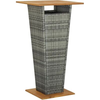vidaXL - 5-tlg Gartenbar-Set - PE Rattan Grau vidaXL - 5-tlg Gartenbar-Set - PE Rattan Grau