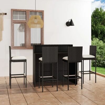 vidaXL Gartenbar-Set 5-tlg. mit Kissen - Garteneinrichtung vidaXL Gartenbar-Set 5-tlg. mit Kissen - Garteneinrichtung