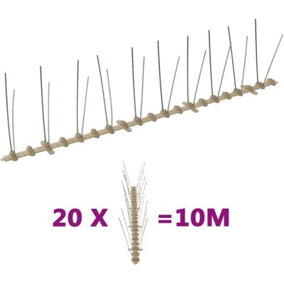Vidaxl Vogelspikeset - 10m, Edelstahl, Human Vidaxl Vogelspikeset - 10m, Edelstahl, Human