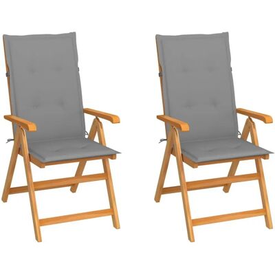 VidaXL Gartensessel - Teak Grau - Gartenmöbel VidaXL Gartensessel - Teak Grau - Gartenmöbel