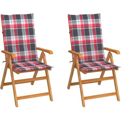 vidaXL Teak Gartenstühle Set mit Kissen vidaXL Teak Gartenstühle Set mit Kissen