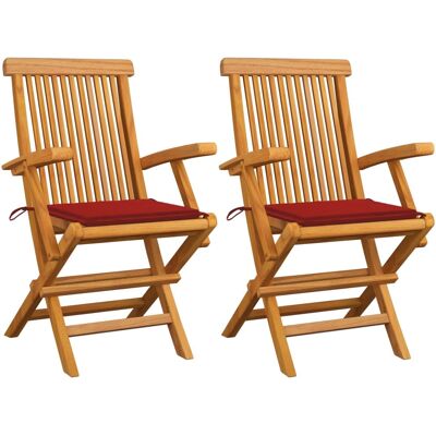 VidaXL 3062520 Outdoor Chair - Klappbarer Teakgartenstuhl mit Kissen VidaXL 3062520 Outdoor Chair - Klappbarer Teakgartenstuhl mit Kissen
