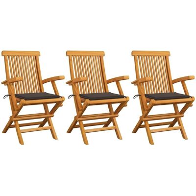 vidaXL Gartenstühle Mit Kissen - Langlebiges Teak - Klappbar vidaXL Gartenstühle Mit Kissen - Langlebiges Teak - Klappbar
